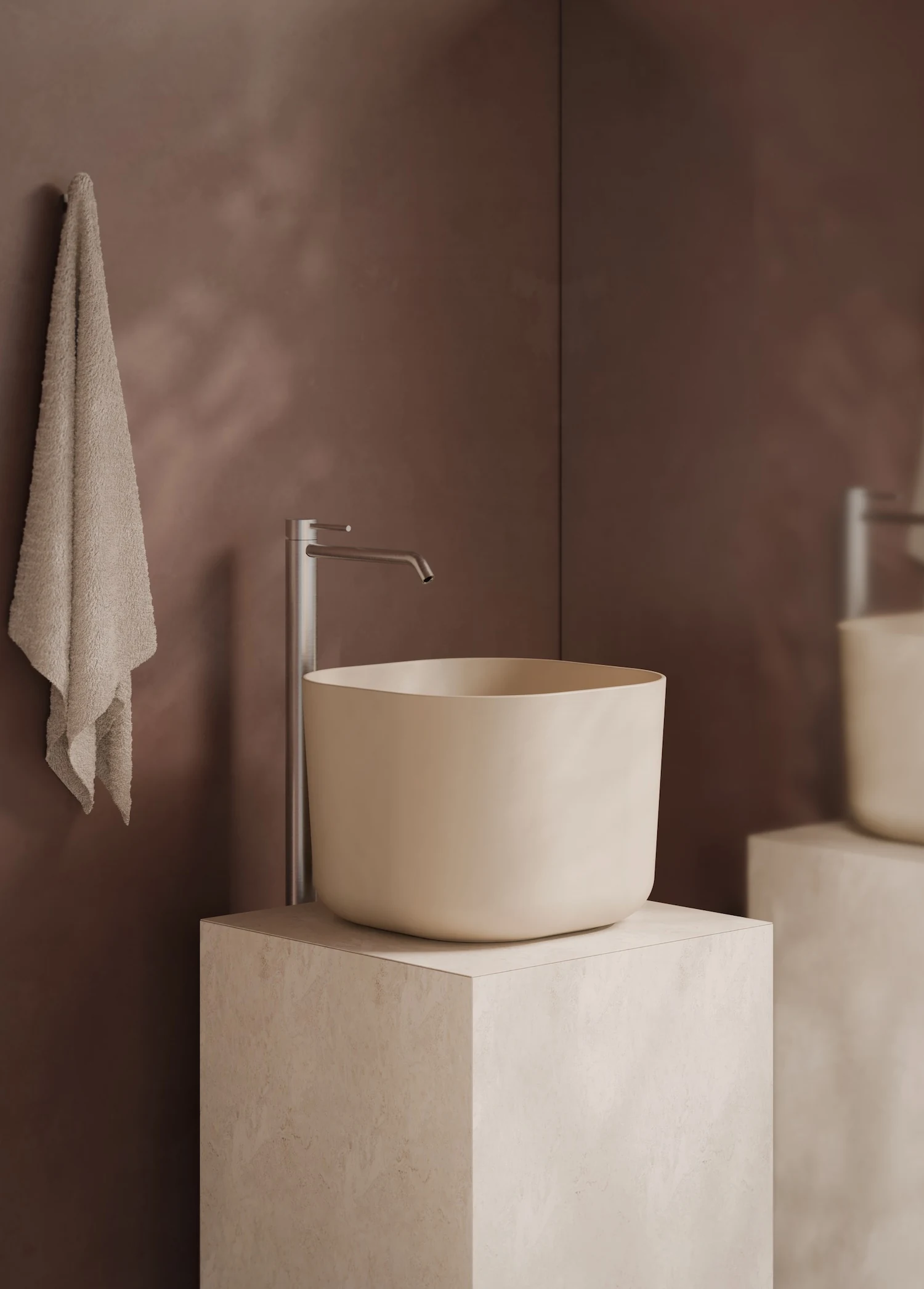 Unica Square Washbasin 40 × 40 H30 product image, main view