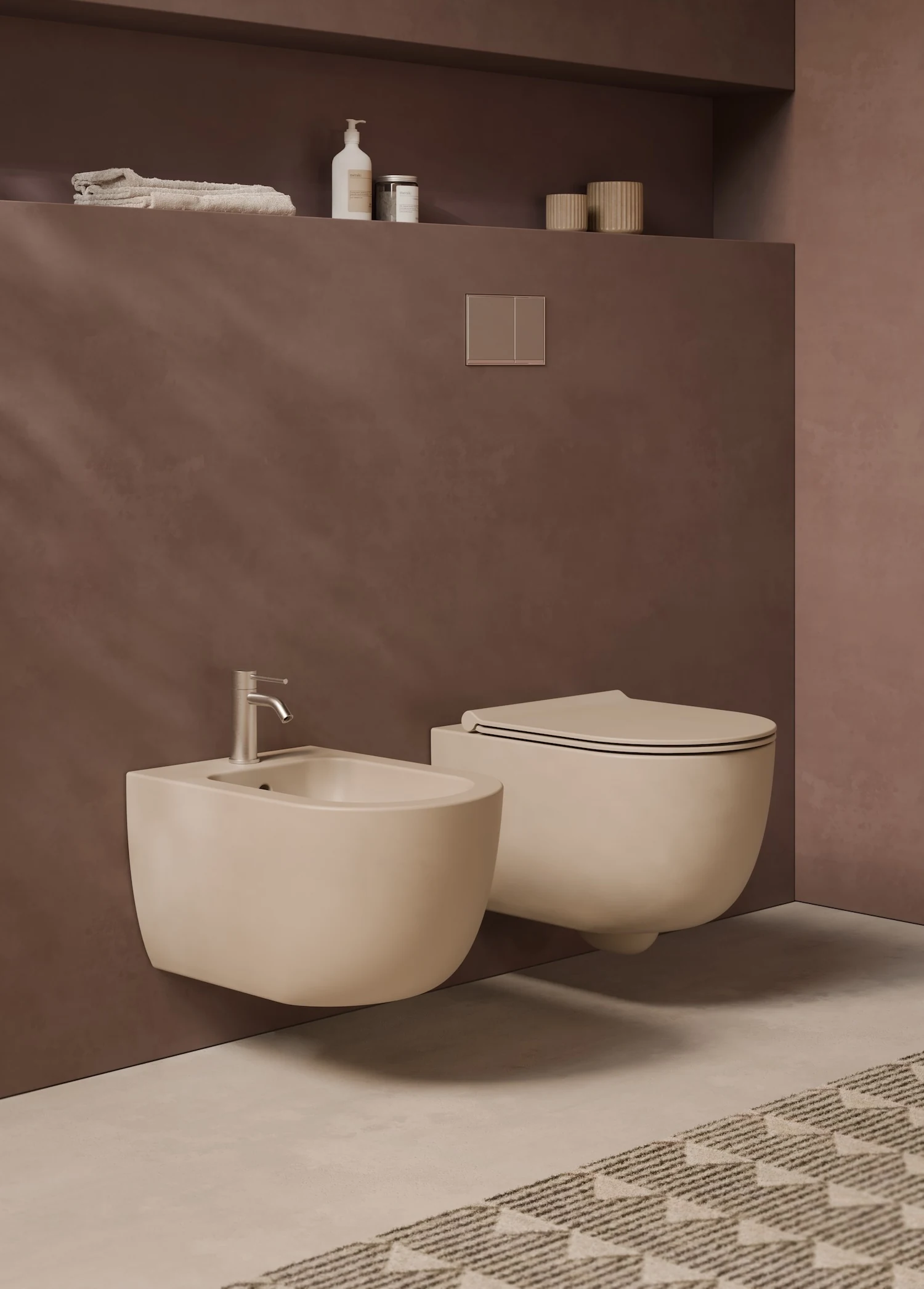 Unica Wall Hung Bidet 50 product image, main view